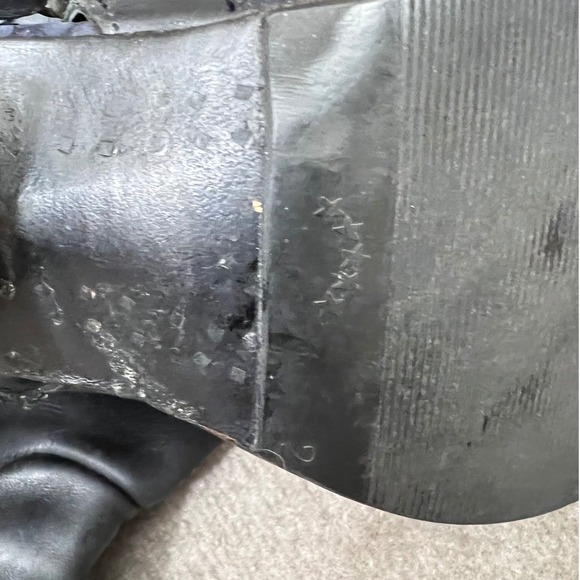 Freebird by Steven Wyatt Black Leather Tall Snake Texture Black Blue Boots 8  L - Picture 15 of 16